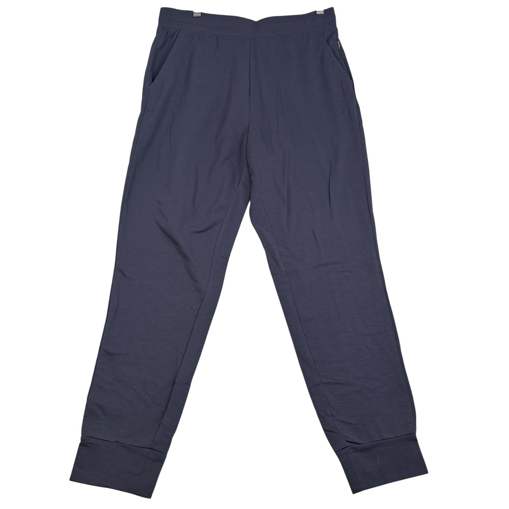 Eddie Bauer Lounge Women Medium Slate Blue Tapered Jogger Pants Stretch Pockets